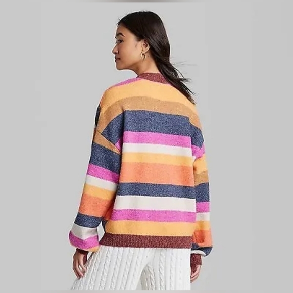 Women's Ascot + Hart Striped Graphic Cardigan - - Picture 2 of 6